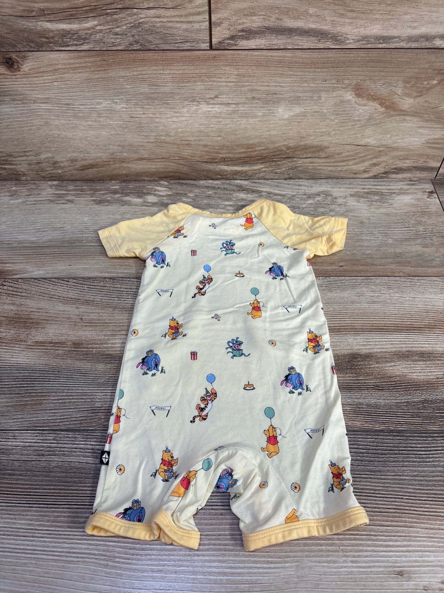 Kyte Baby x Disney Winnie The Pooh Bamboo Shortie Romper Yellow sz 12-18m