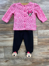 Disney Baby 2pc Long Sleeve Shirt & Footed Leggings Pink sz 0/3m