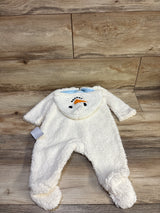 NEW Snowman Sherpa Hooded Coverall White sz 3/6m