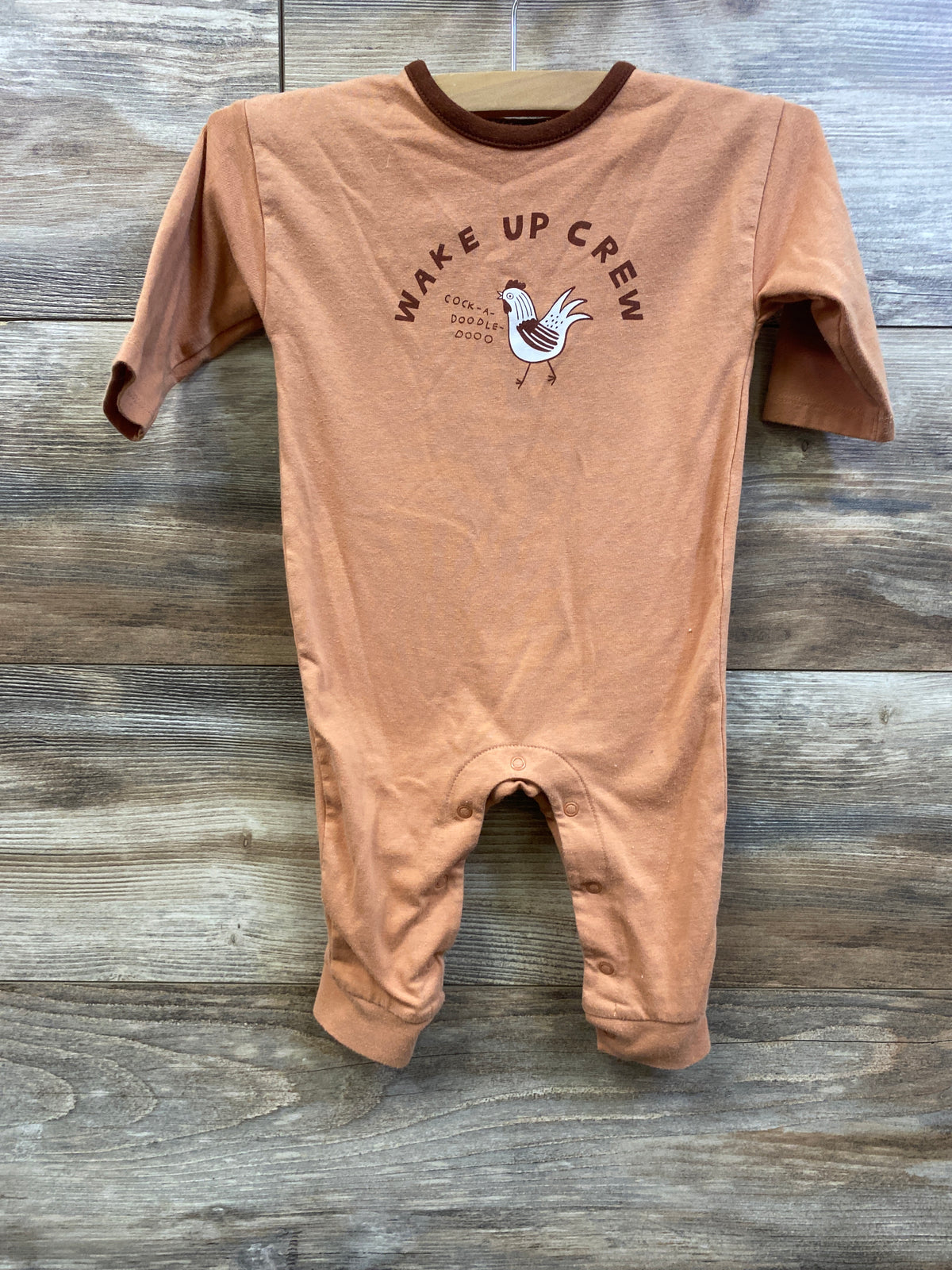 Cat & Jack Wake Up Crew Coverall Orange sz 3-6m