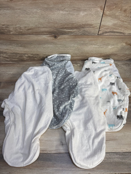 Aden + Anais 4pk Velboa Swaddle Wraps White/Grey sz 0-3m - Me n Mommy To Be