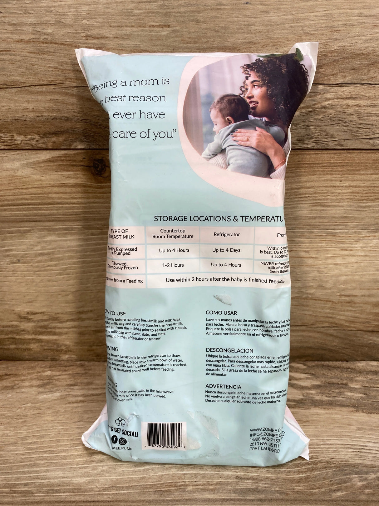 NEW Zomee 90ct Breastmilk Storage Bags 8oz