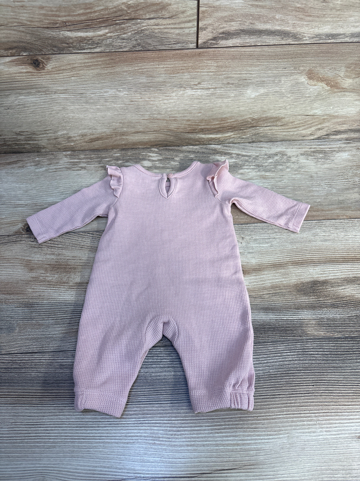 Just One You Ruffled Waffle Knit Coverall Pink sz Newborn