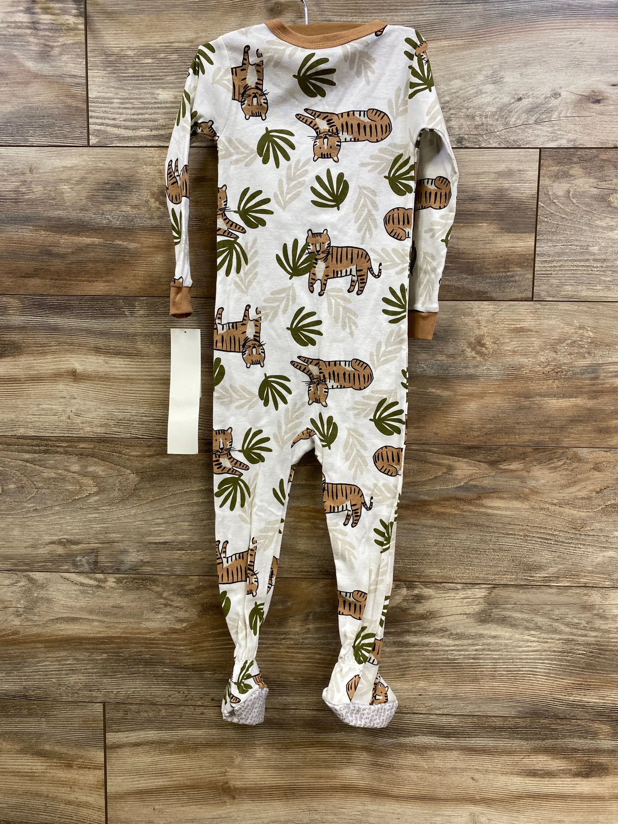 NEW Carter's Zip Tiger Sleeper White sz 3T