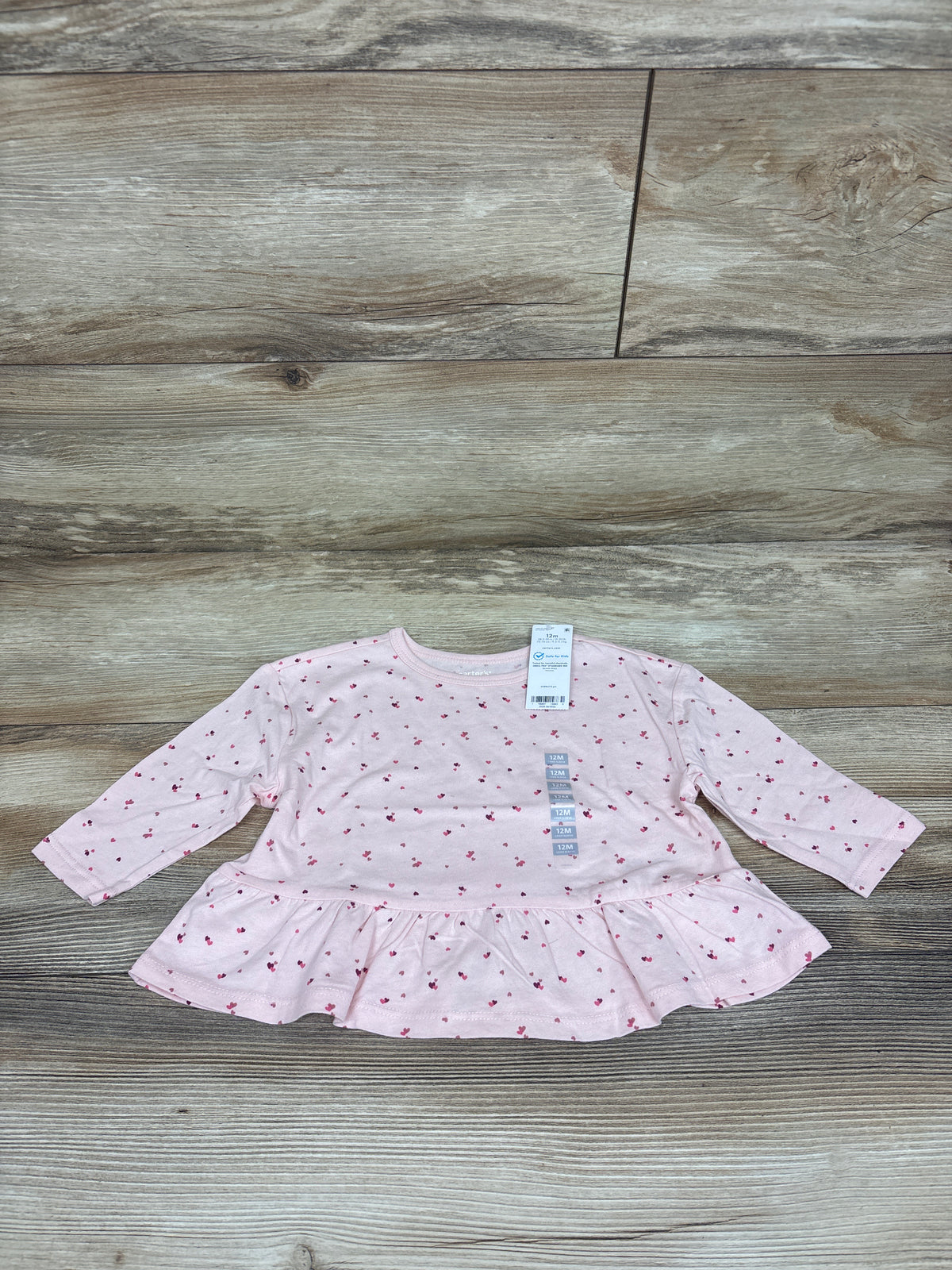 NEW Carter's Peplum Top Pink sz 12m