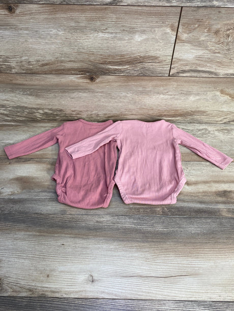 H&M 2pk Ribbed Bodysuits Pink sz 6m - Me n Mommy To Be