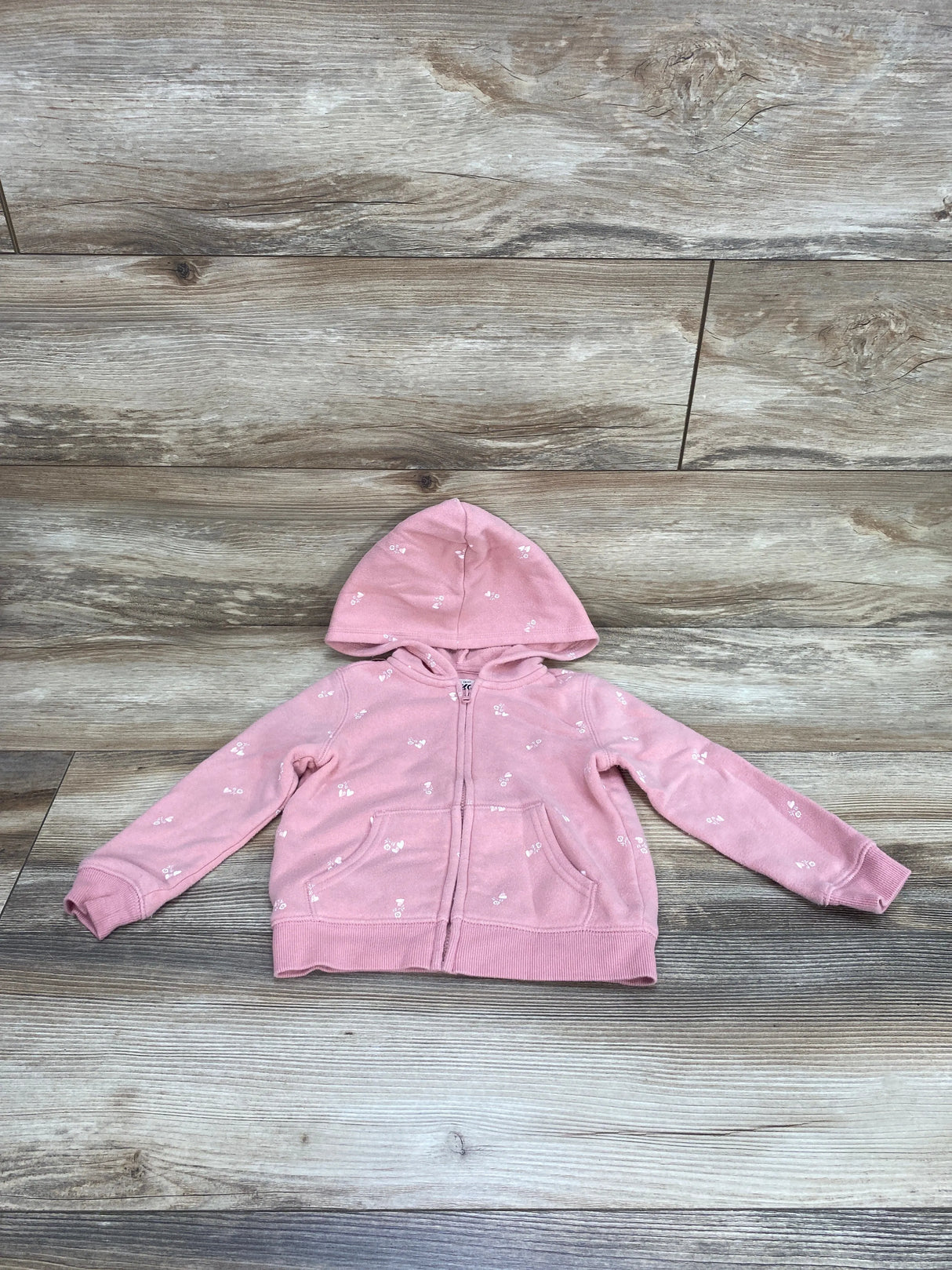 Oshkosh Full Zip Hoodie Pink sz 24m