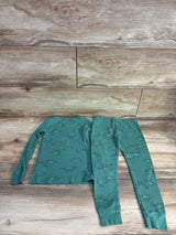 Carter 2pc Waffle Knit Dinosaur Pajama Set Green sz 4T
