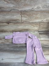 Child Of Mine 2pc Waffle Knit Sweatshirt & Pants Set Purple sz 6-9m