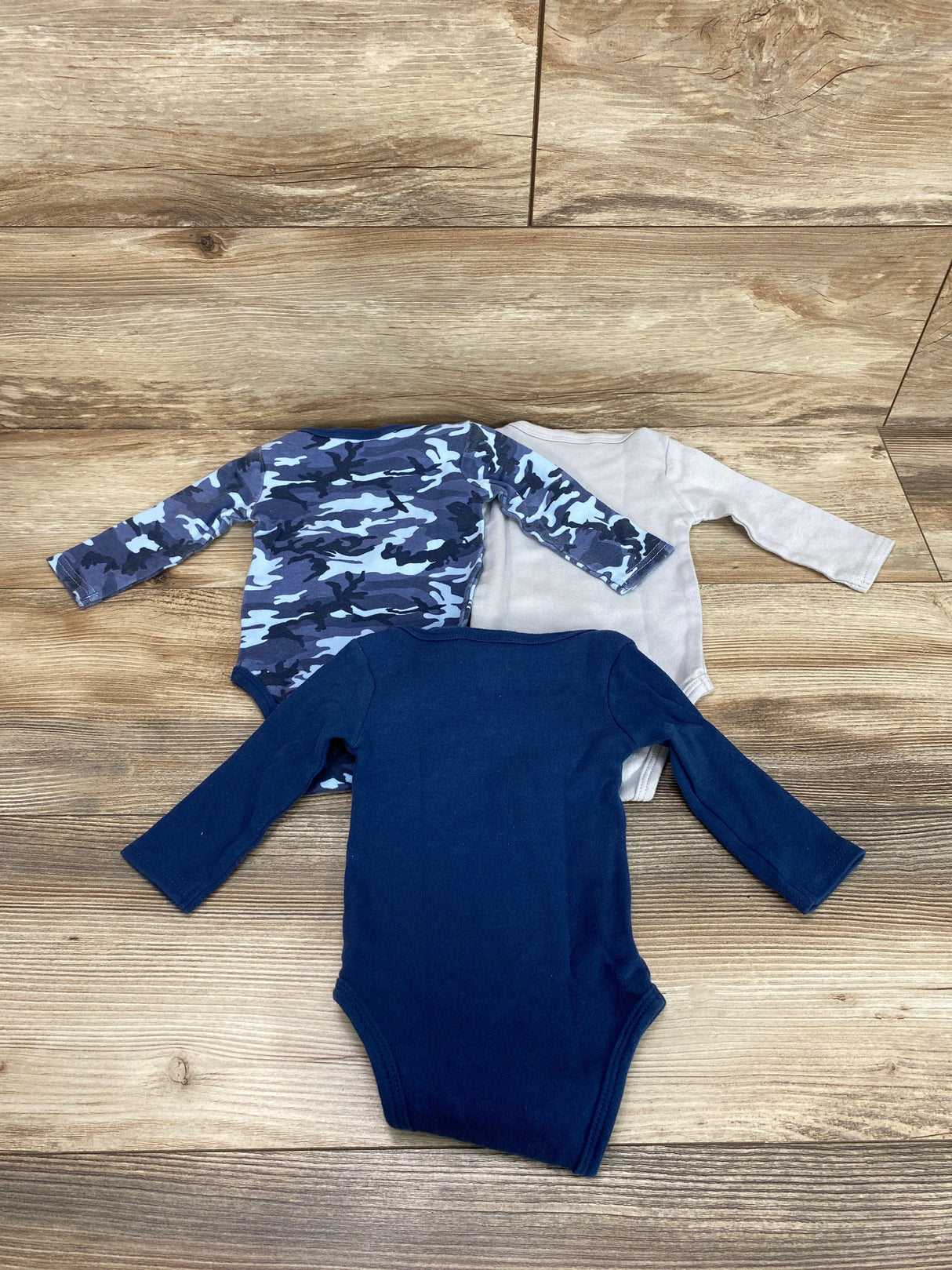 The Peanutshell 3pk Bodysuits Blue sz 0-3m