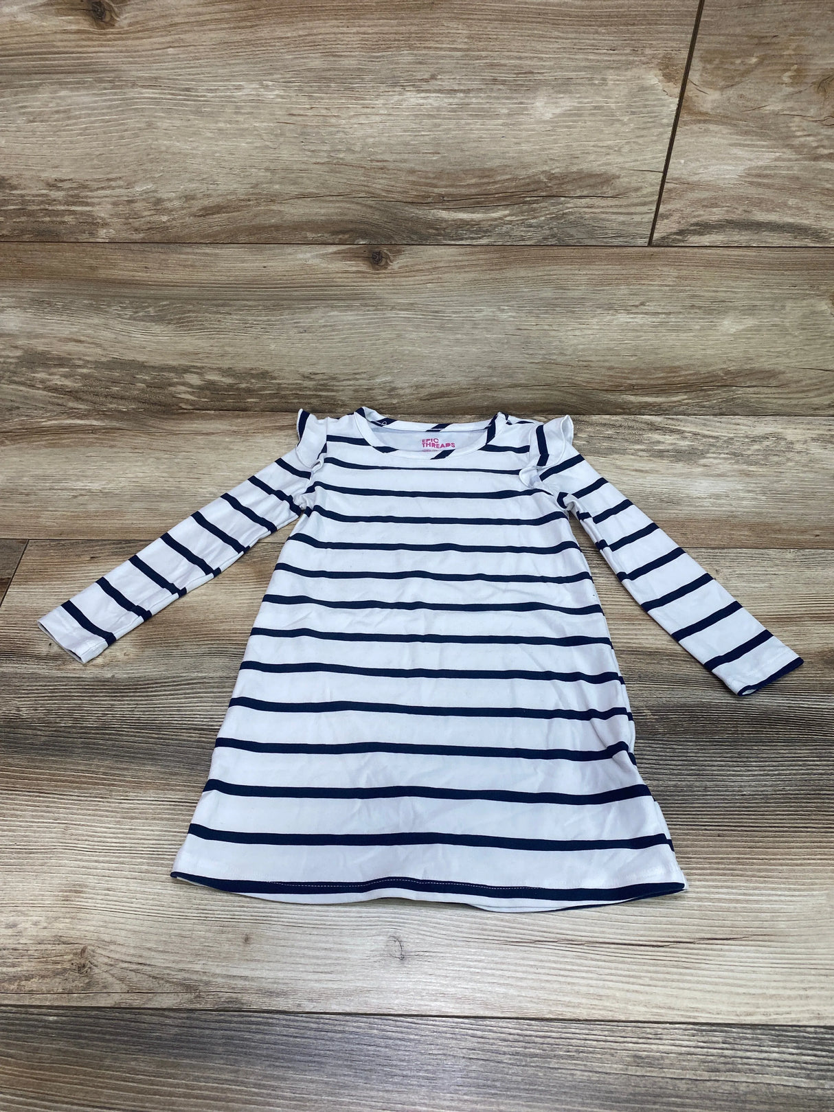 Epic Threads Striped Dress White sz 2T