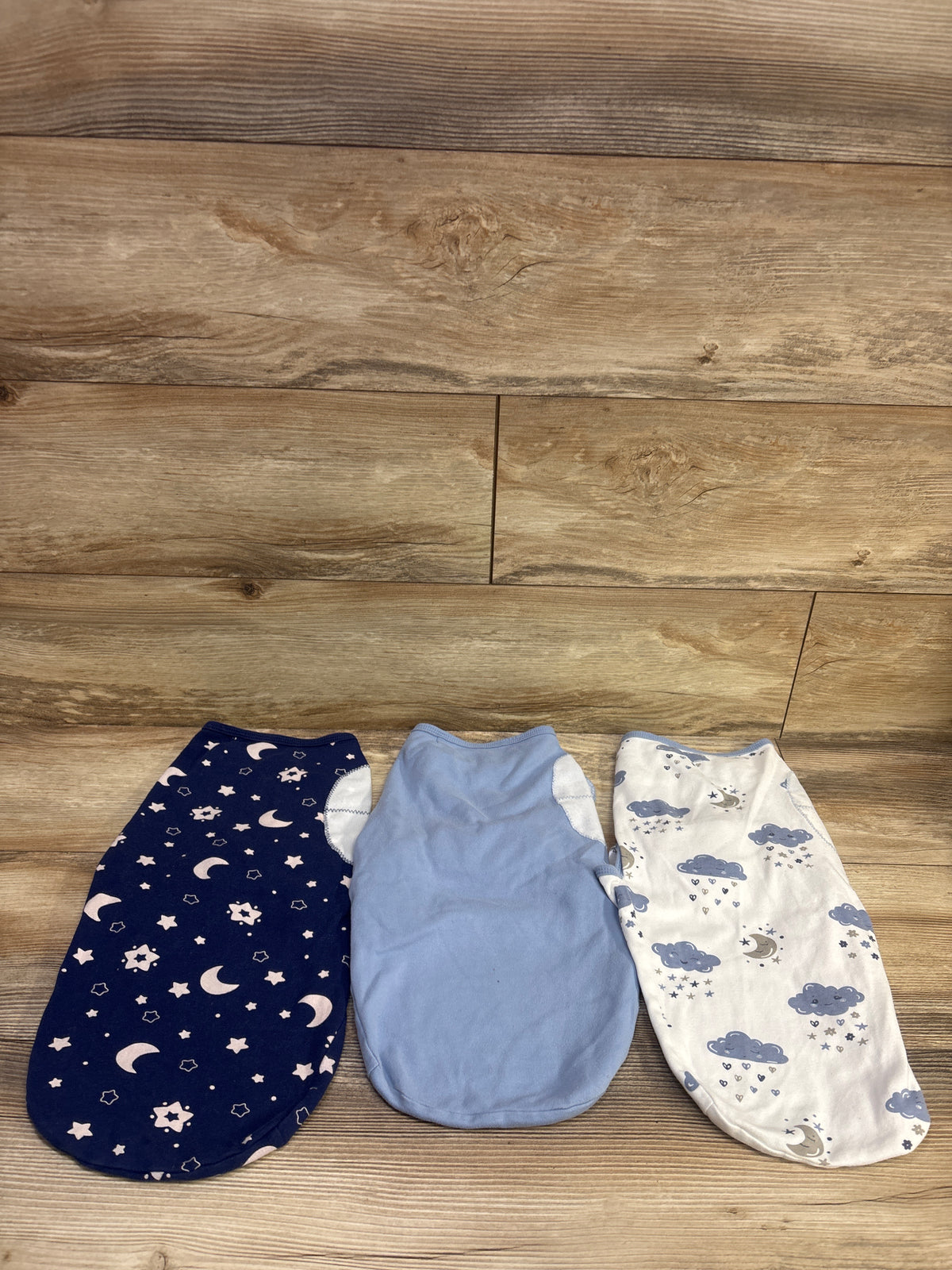 Yoofoss 3pk Swaddle Wraps Blue sz 0-3m