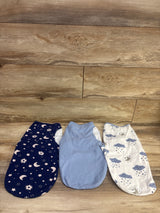 Yoofoss 3pk Swaddle Wraps Blue sz 0-3m