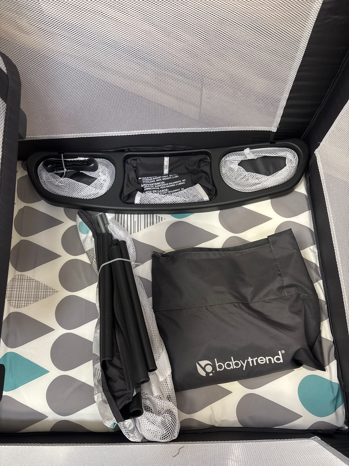 NEW Baby Trend Go Lite ELX Nursery Center Playard in Drip Drop