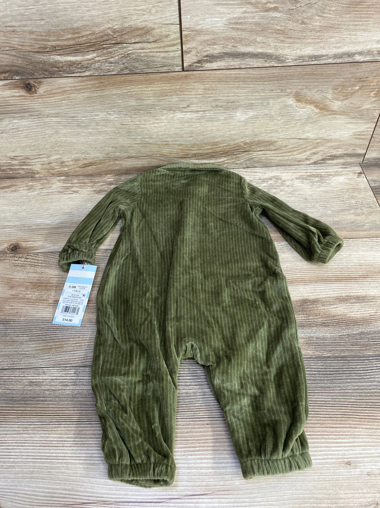 Cat & Jack Ribbed Coverall Green sz 0-3m