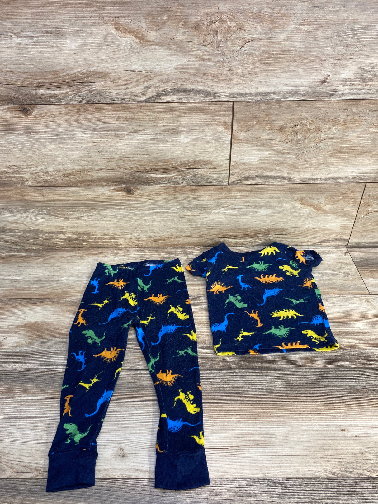 Essential Pj's 2pc Dinosaur Pajama Set Navy sz 2T