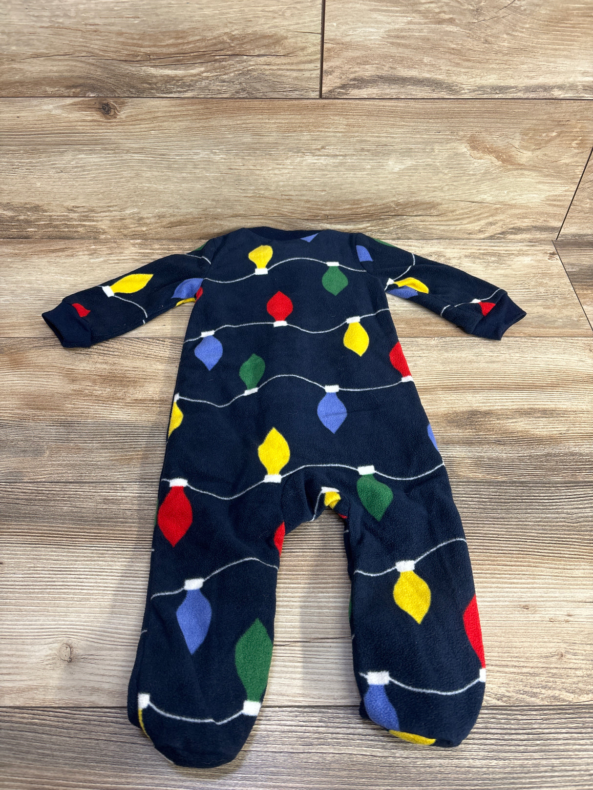 Carter's Christmas Lights Blanket Sleeper Navy