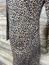 Isabel Maternity Leopard Print Dress Brown sz XS