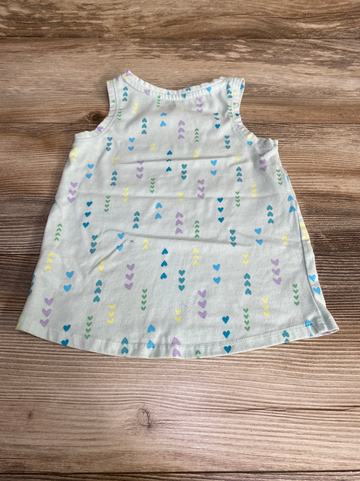 Cat & Jack Heart Print Tank Top Mint sz 2T