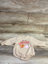 FYBITBO Tis' The Season Sweatshirt Bubble Romper Beige sz 12-18m