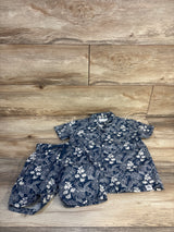 Free Planet 2pc Floral Shirt & Shorts Set Navy sz 3T