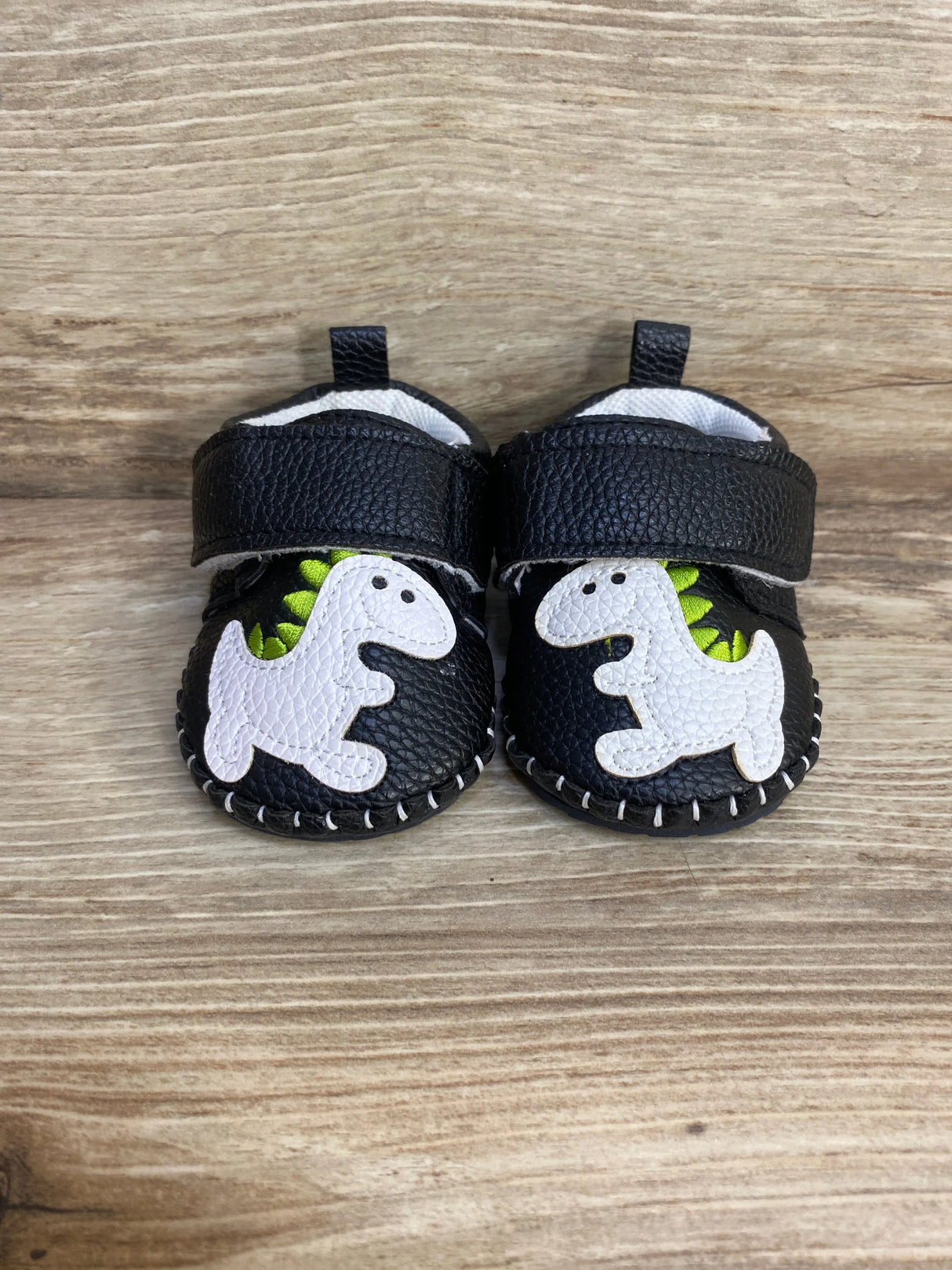 Sebellst Baby Crib Shoes, First Walking Shoes Dino-Green Black Sz 1c/2c