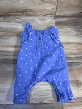 Jessica Simpson Polka Dot Gauze Jumpsuit Purple sz 3/6m