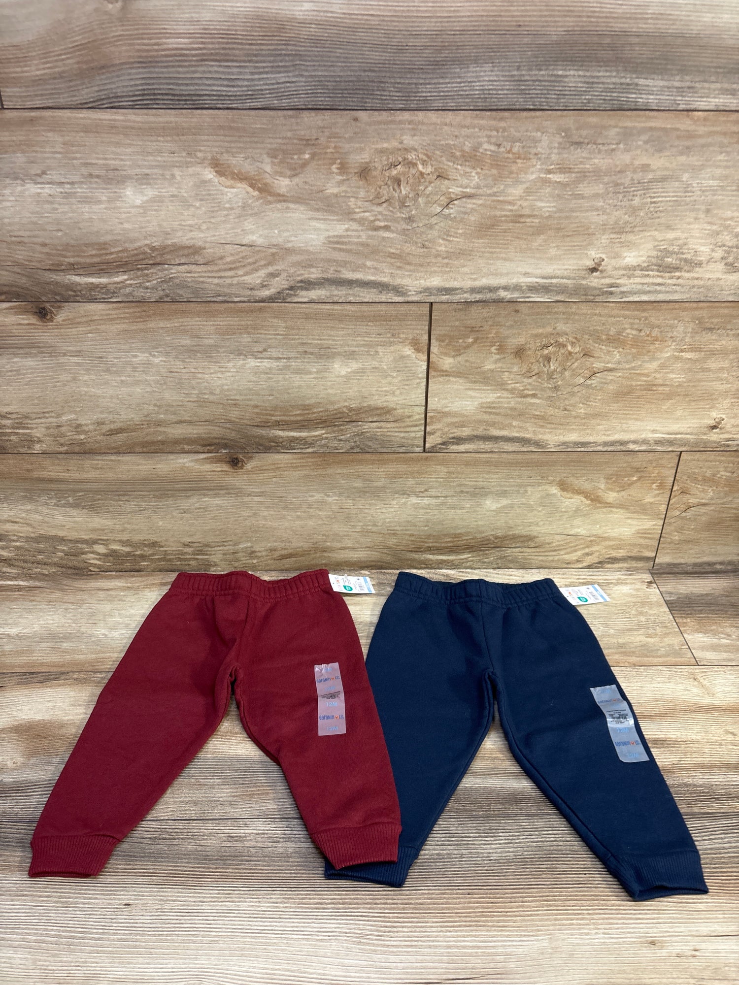 NEW Garanimals 2pk Pull On Joggers Navy/Red sz 12m