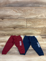 NEW Garanimals 2pk Pull On Joggers Navy/Red sz 12m