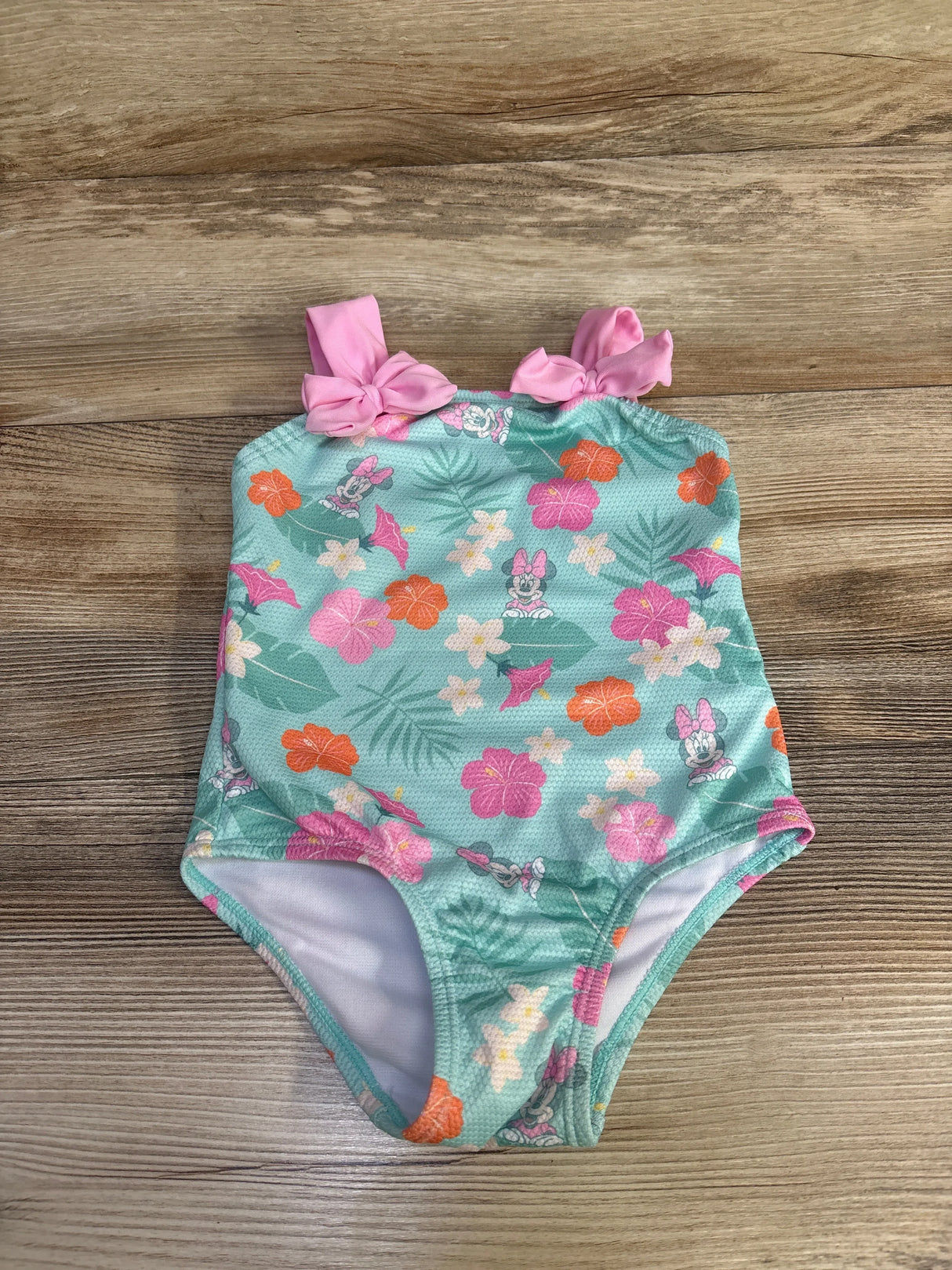 Disney Junior 1pc Minnie Mouse Swimsuit Blue sz 2T