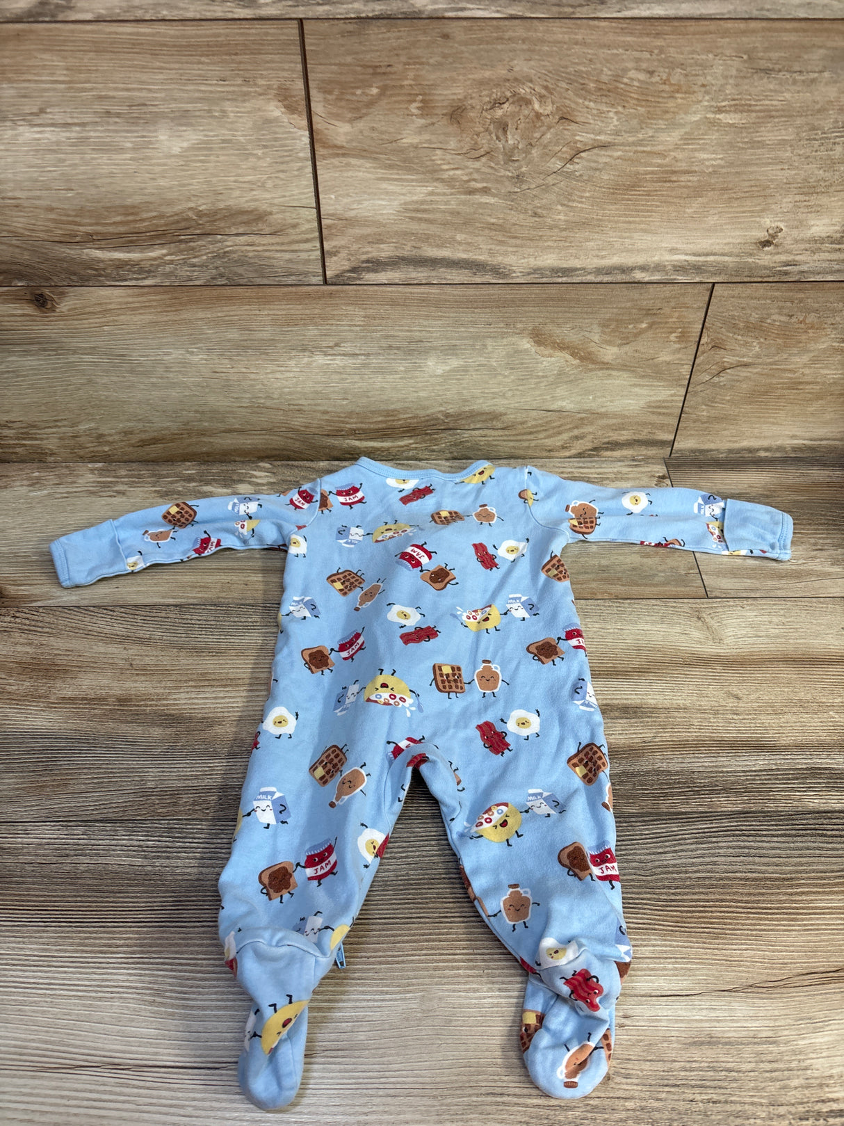 Wonder Nation Breakfast Foods Sleeper Blue sz 3-6m