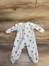 Just One You Boat Print Sleeper White sz 3m
