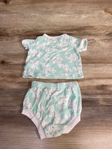 Cat & Jack 2pc Bunny Print Shirt & Shorts Mint sz 6-9m