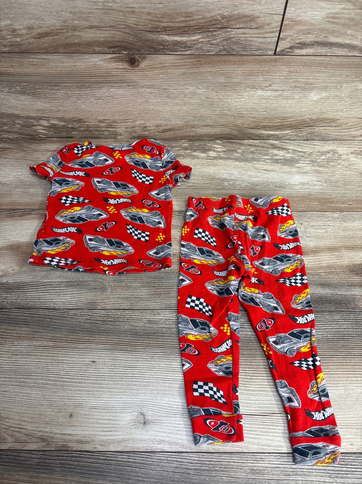 Hot Wheels 2pc Race Car Pajama Set Red sz 2T