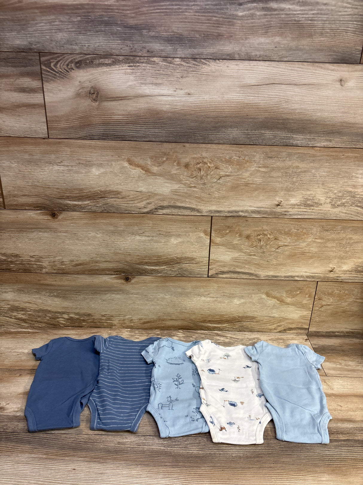 Carter's 5pk Bodysuits Blue sz Newborn