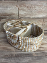 NEW BEBE BASK Lilly Diaper Caddy with Divider - Natural