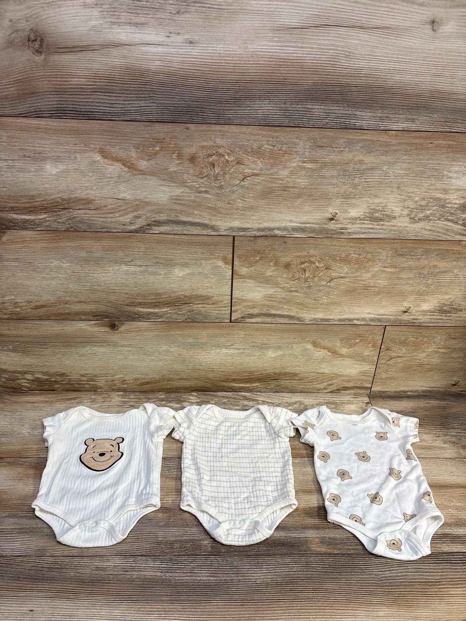 Disney Baby 3pk Winnie The Pooh Bodysuit Set White sz 0/3m