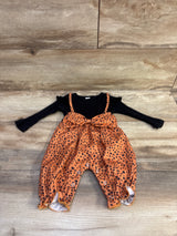 Queenstyle Ribbed Polka Dot Coverall Black sz 0-3m