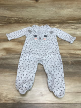 Rene Rofe Cat Footed Coverall Grey sz 0-3m