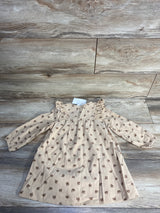 NEW H&M Floral Cord Dress Brown sz 3T