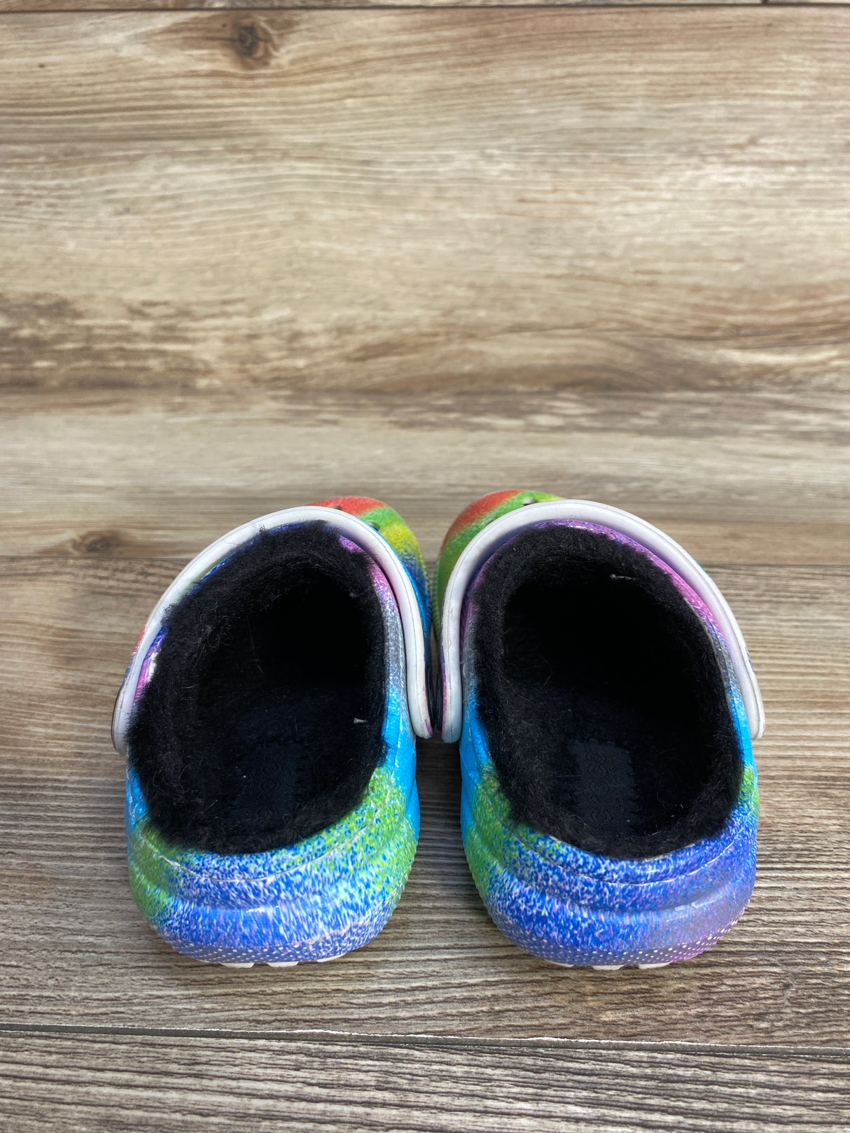 Crocs Classic Lined Clogs Rainbow sz 5c