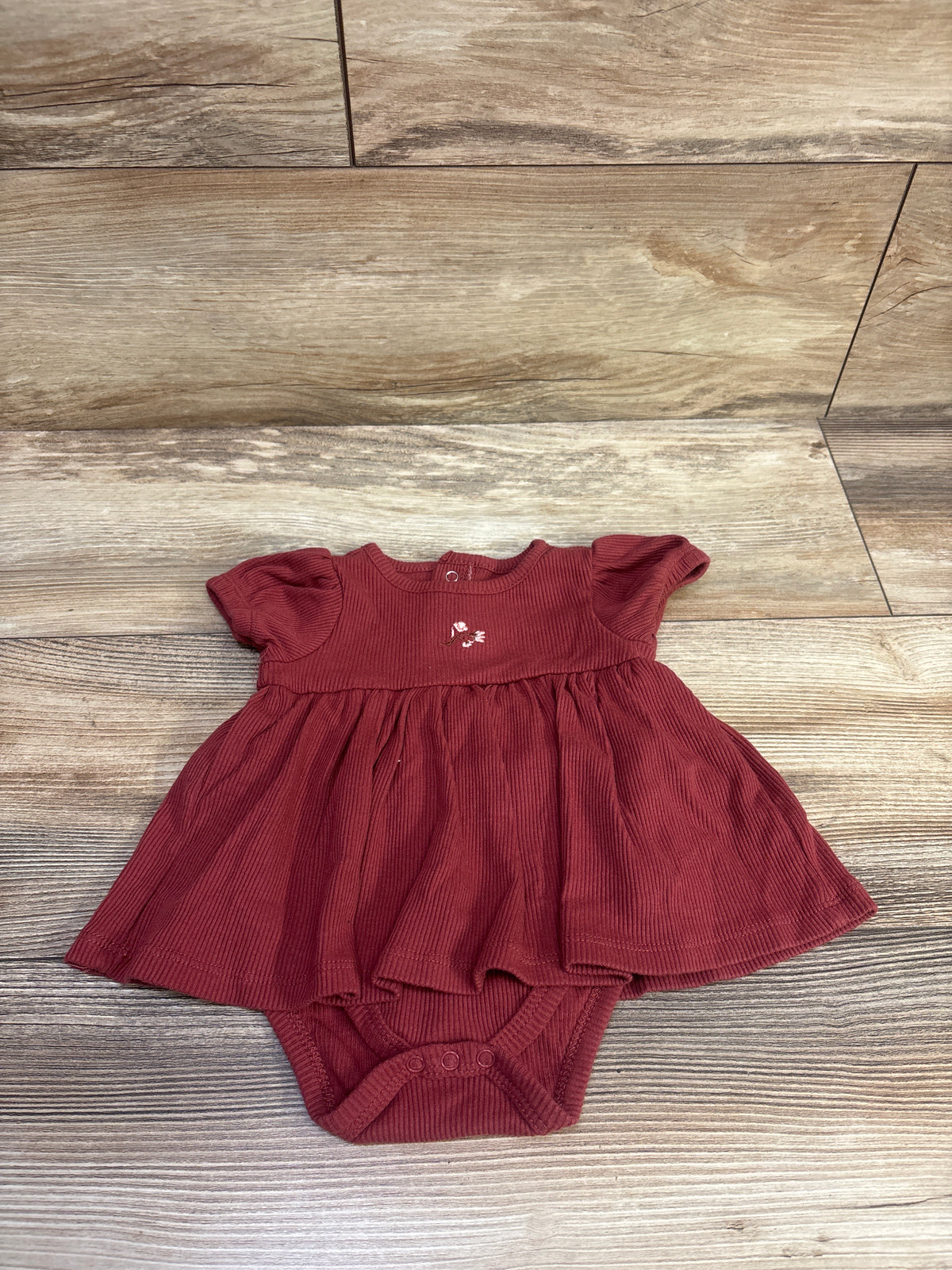 Tahari Ribbed Bodysuit Dress Burgundy sz 0/3m