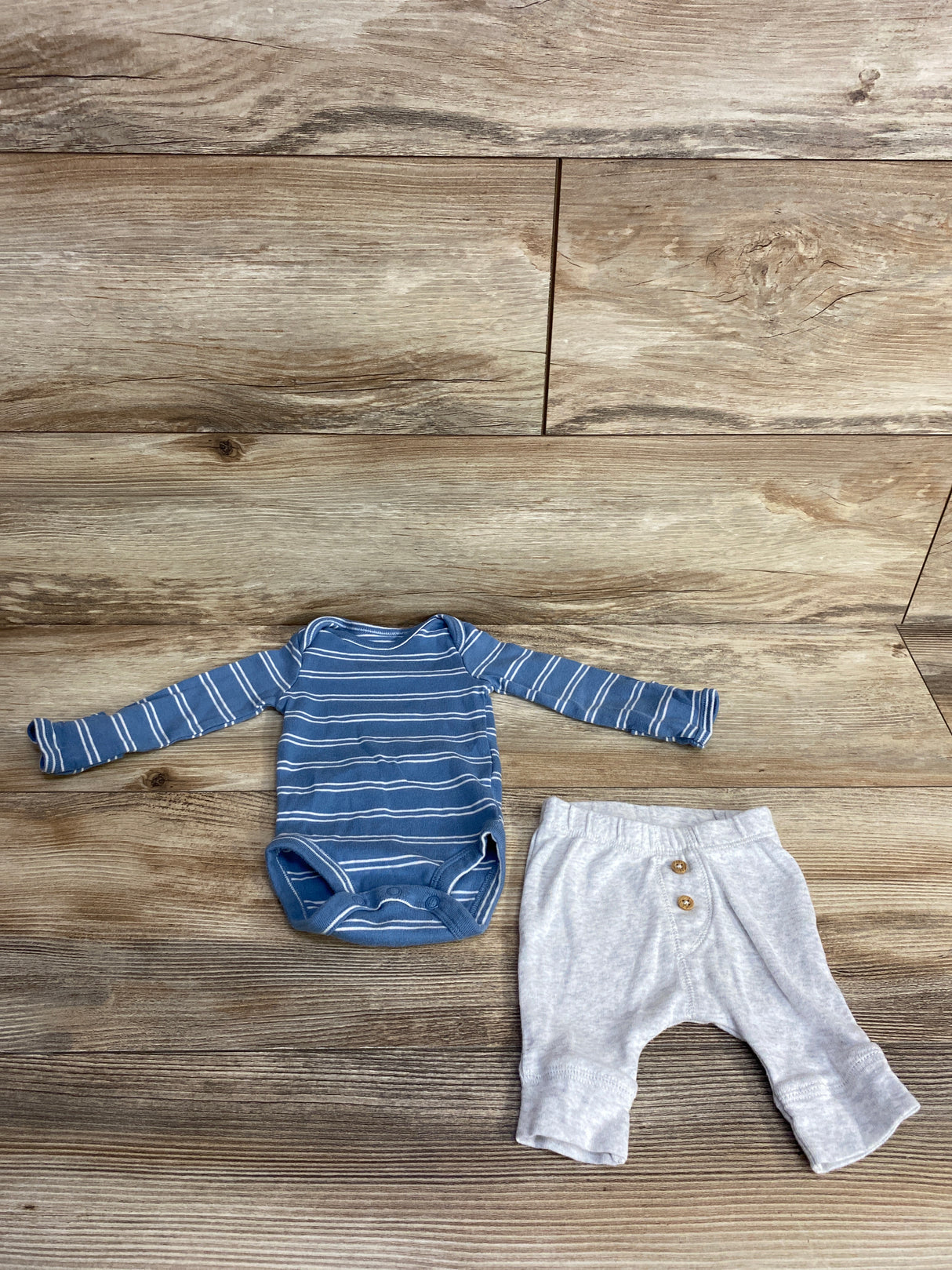 Carter's Long Sleeve Bodysuit & Pants 2pc Set Blue sz Newborn