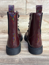 Art Class Rochelle Lace-Up Combat Boots Red sz 4Y