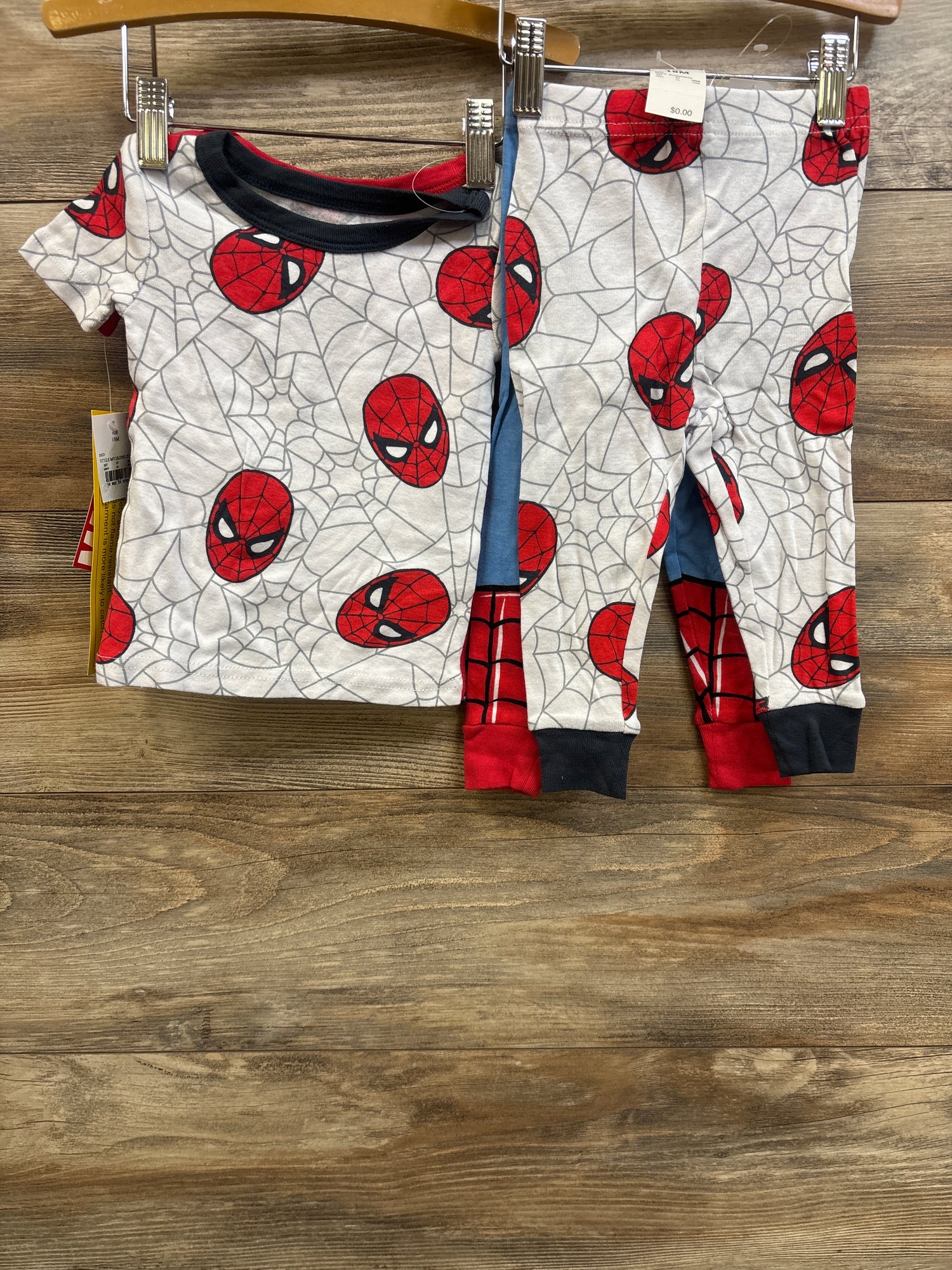 NEW Marvel Spider-Man 4pc Pajama Set Red/White sz 18m