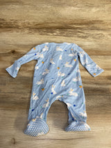 NEW Angel Dear Bunny Print Zippered Footie Blue sz Newborn