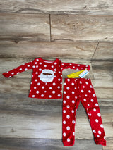 NEW Just One You 2pc Polka Dot Santa Pajama Set Red sz 12m