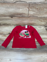NEW Children's Place Sleigh Graphic Long Sleeve Shirt Red sz 4T