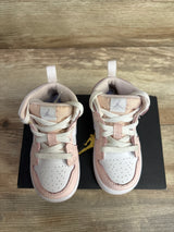Air Jordan 1 Mid TD 'Pink Wash' Sneakers sz 6c