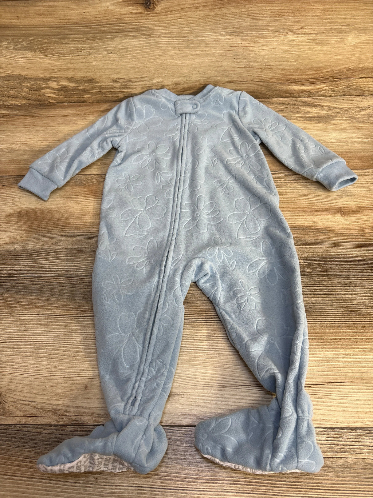 Carter's Floral Blanket Sleeper Blue sz 12m - Me n Mommy To Be